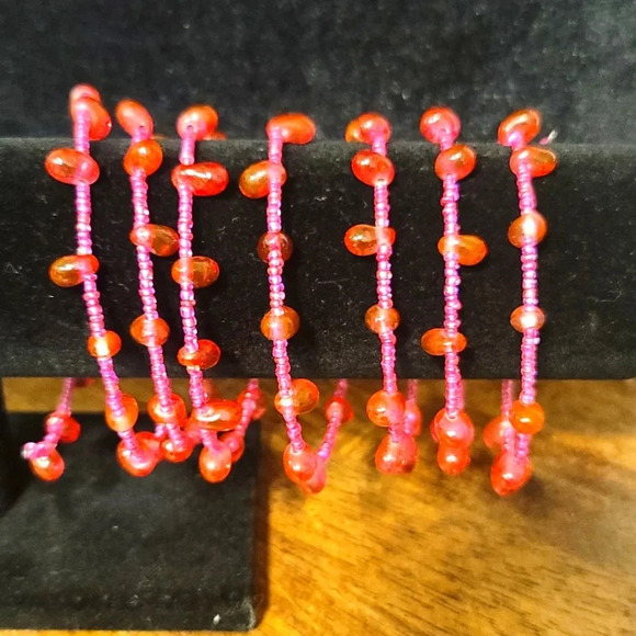 Jewelry - Hot pink wrap-around bracelet